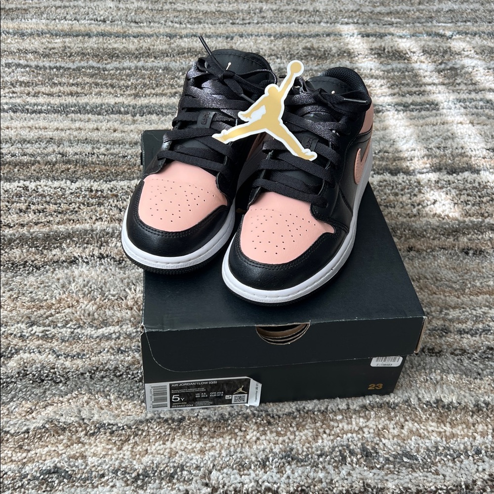Air Jordan Black and Pink Sneakers
